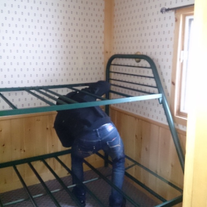 Removing old bunk beds