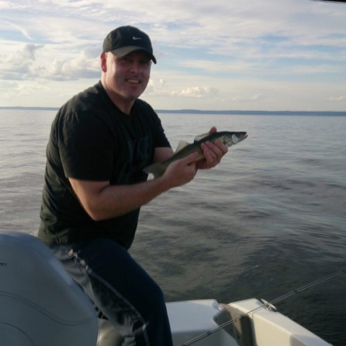 Derek fishing Lake Nipissing